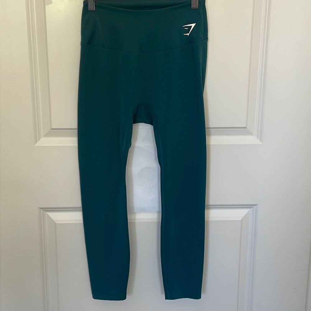 Gymshark Teal Capri Leggings Medium Activewear Workout